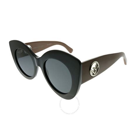 Fendi Grey Blue Cat Eye Ladies Sunglasses FF 0306/S 0R6